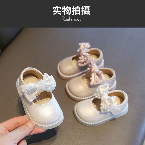 Giày Búp Bê Da Đế Mềm Chống Trượt Thời Trang Xuân Thu Dành Cho Bé Gái