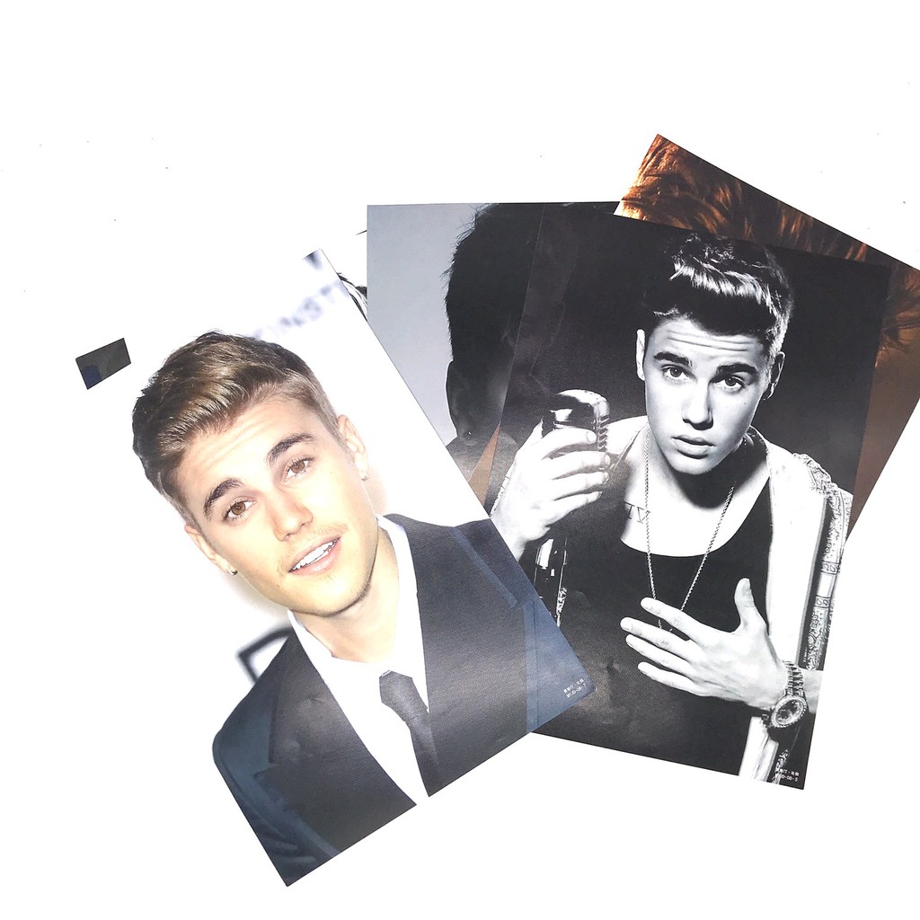 Bộ Poster Justin Bieber - A3 Dán Tường Giấy Cứng