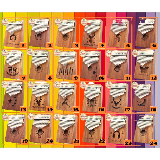 Đàn Kalimba 17 phím kiểu dáng tiện dụng GECKO-KIMI-HLURU024