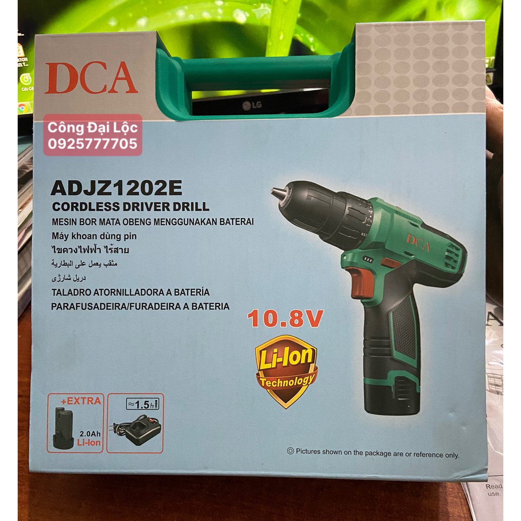 MÁY KHOAN VẶN VÍT DCA DÙNG PIN ADJZ1202E