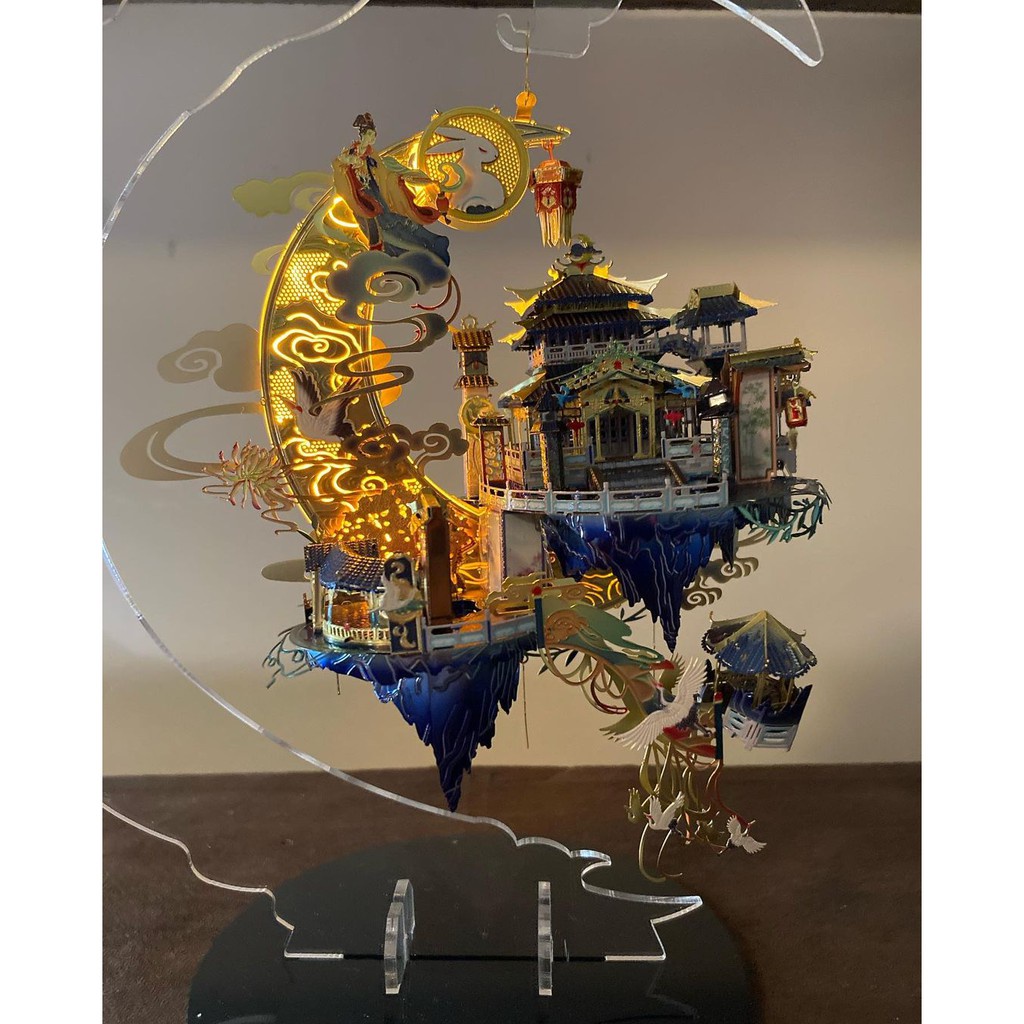 Mô Hình Kim Loại 3D MU Nguyệt Cung Moon Palace - Tặng Kèm Đế Mica và Đèn Led