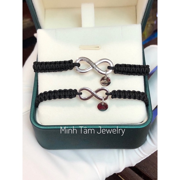 Vòng tay đôi vô cực bạc S925,Vòng tay couple vô cực khắc tên theo yêu cầu-Minh Tâm Jewelry