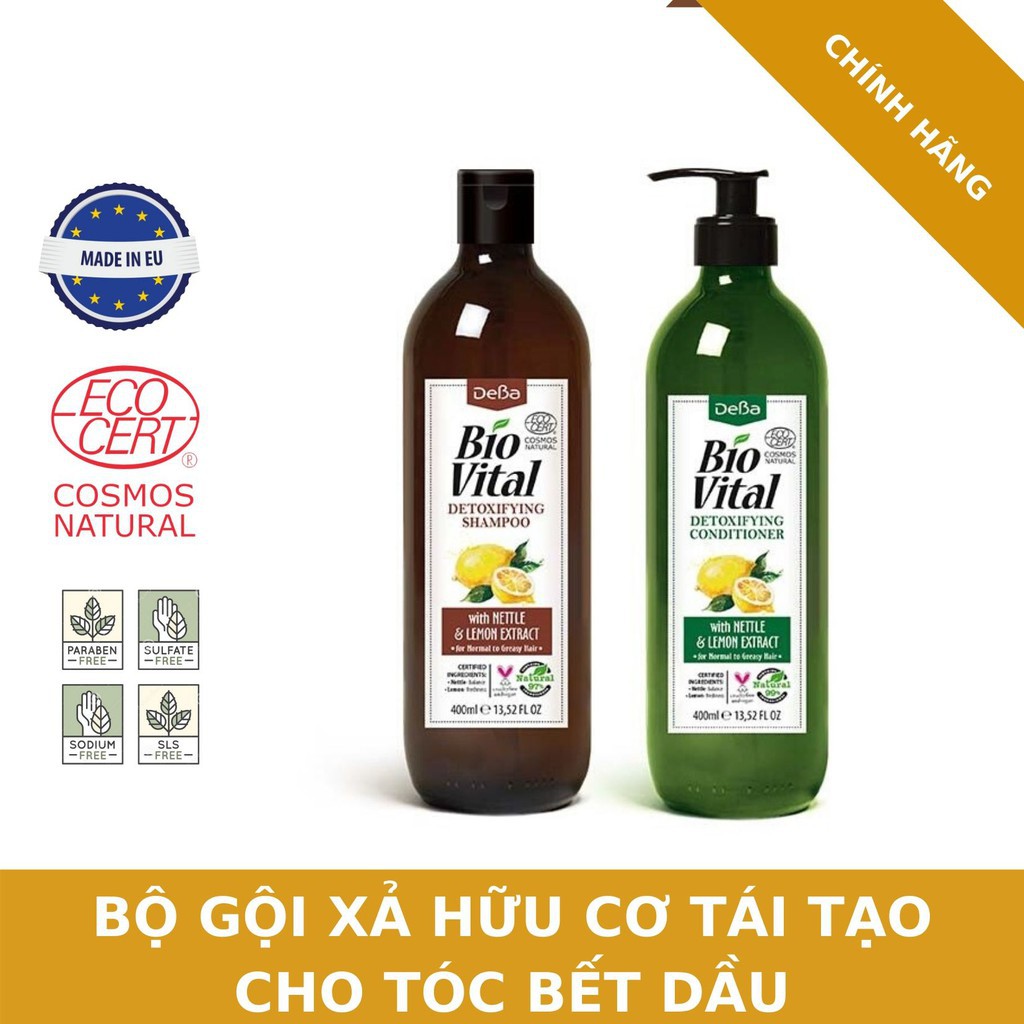 Dầu Gội Hữu Cơ Nuôi Dưỡng Tóc Deba Bio Vital Argan Oil & Pomegranate