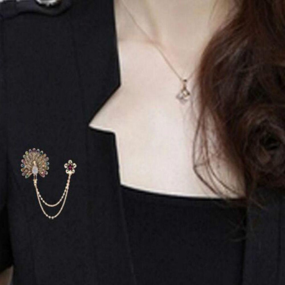 Ghim Cài Áo Dáng Dài Hình Hoa Thời Trang Cho Nữ|Dây Chuyền Đôi Cổ Điển