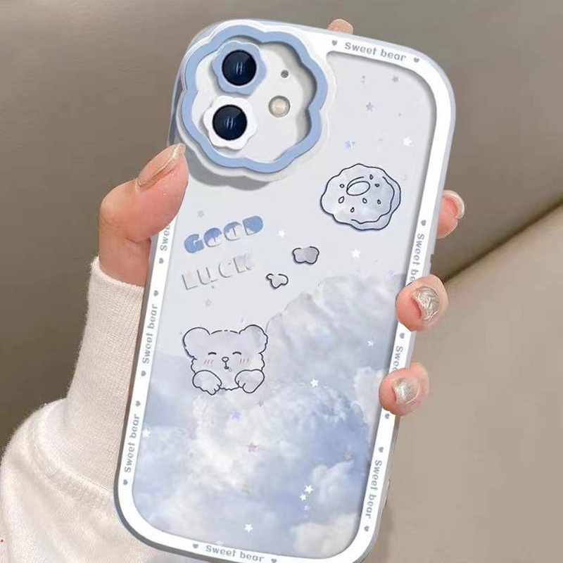 Ốp Điện Thoại Silicon Mềm Trong Suốt Họa Gấu Dễ Tiết Thỏ Thương Dành Cho Iphone 11 Pro Max 13 Pro Max 12 Pro Max X Xr Xs Max 7 Plus 8 Plus