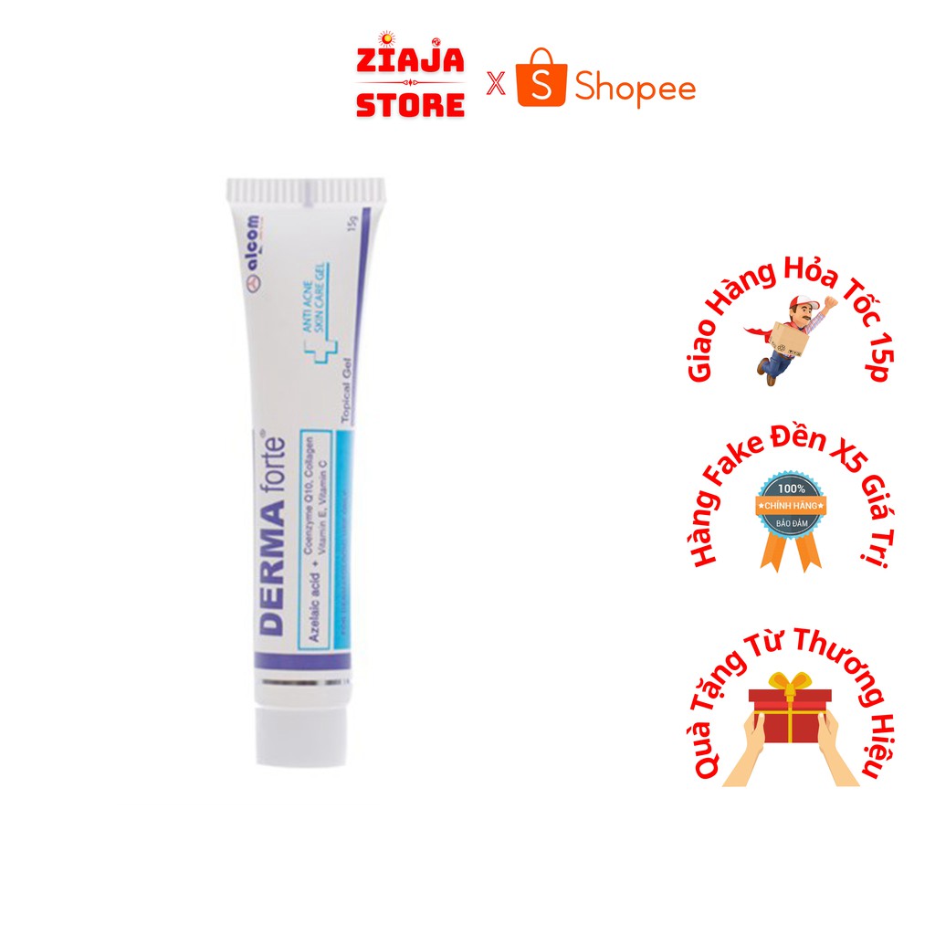 Gel Giảm Mụn, Kem Mờ Sẹo, Giảm Thâm  Derma Forte 15g Chính Hãng, Xuất VAT - Alehehe Shop