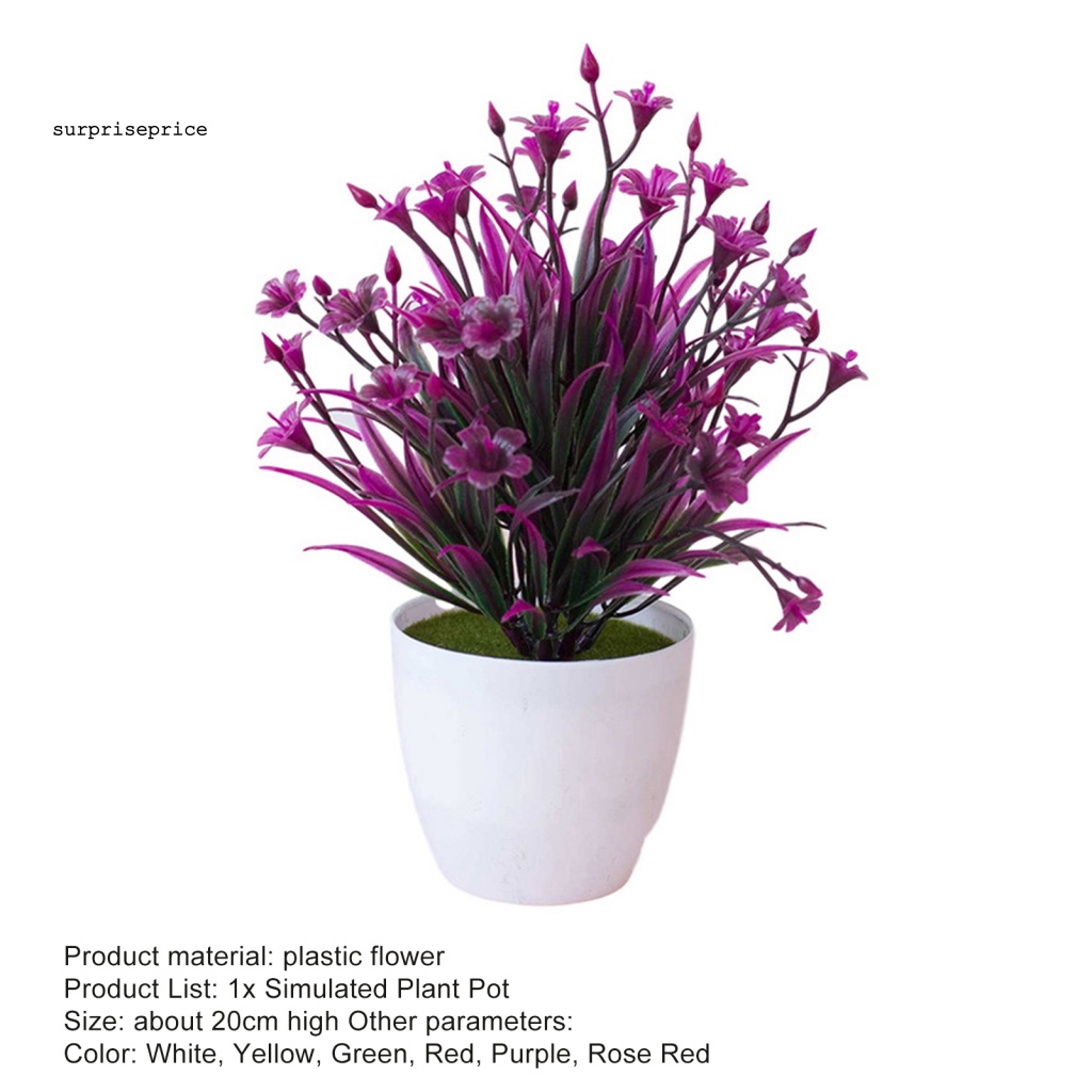 Chậu Cây Nhân Tạo Chống Mòn Dùng Trang Trí Bàn Làm Việc/Khách Sạn