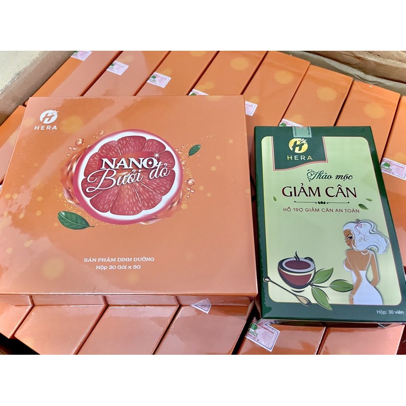 Combo giảm cân hera plus + bưởi đỏ nano