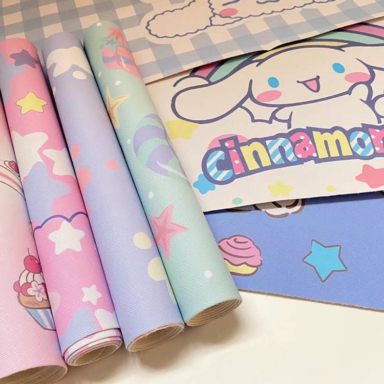 Tấm lót chuột máy tính bằng PU chống dầu hình Melody dễ thương