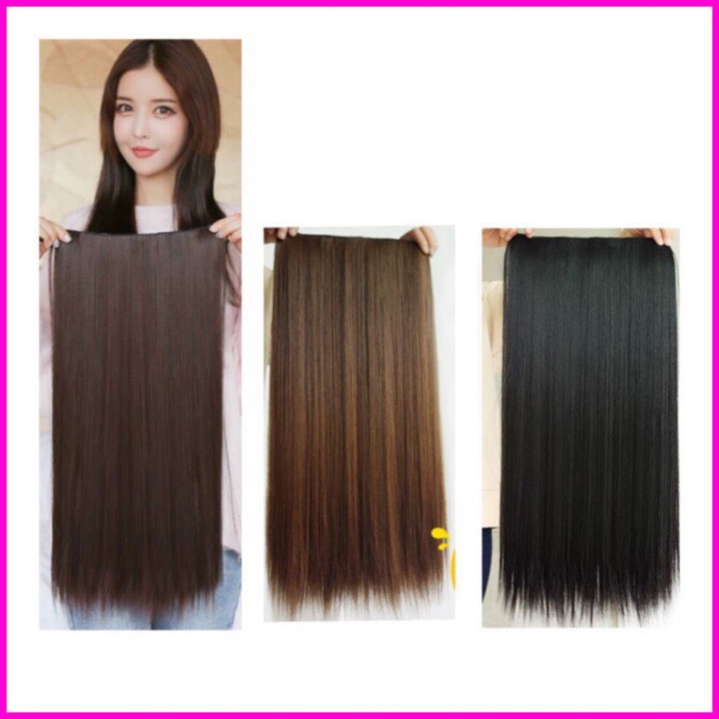 Tóc giả nữ 🌸FREESHIP🌸 Tóc giả kẹp thẳng 55cm -KT01