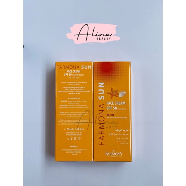 Kem chống nắng Farmona Sun Face Cream SPF50 Oil Free 50ml cho da dầu mụn