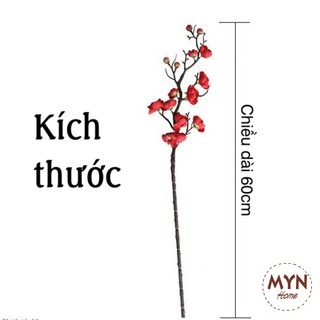 Hoa đào lụa hoa đào giả hoa lụa cao cấp dài 60cm