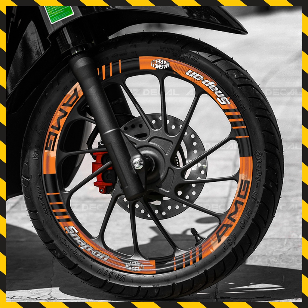 Tem Vành Xe Máy Thiết Kế AMG Snap On | FullV24 | Team Decal Dán Bánh Xe Exciter AB AirBlade Winner Sirius Raider ...