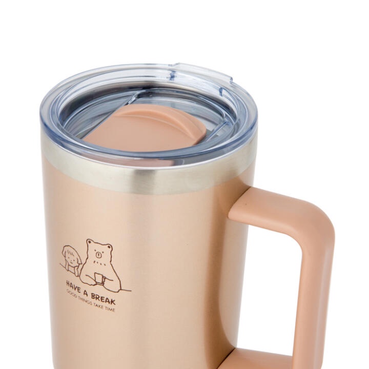Cốc Đựng Nước ARTBOX Hàn Quốc Dung Tích 770ml Màu Vàng Hồng Có Tay Cầm