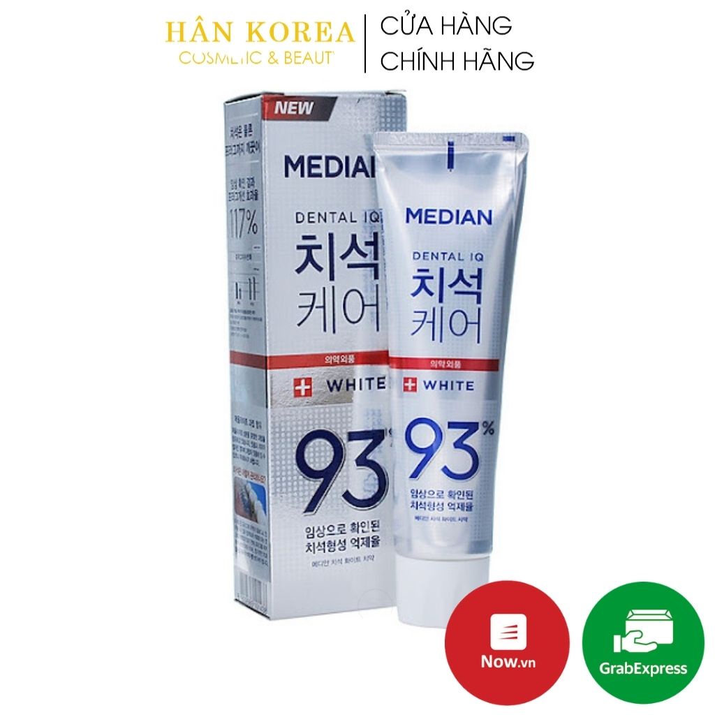 Kem đánh răng giúp trắng răng Median Dental IQ 93% Hàn Quốc 120g (màu trắng) HÂN KOREA