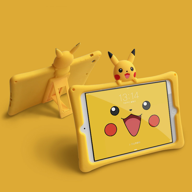 Ốp máy tính bảng hình pikachu cho IPad 2018 Mini1/2/3/4/5/6/Air2 Pro9.7 i2/3/4 ipad6 10.2 Pro