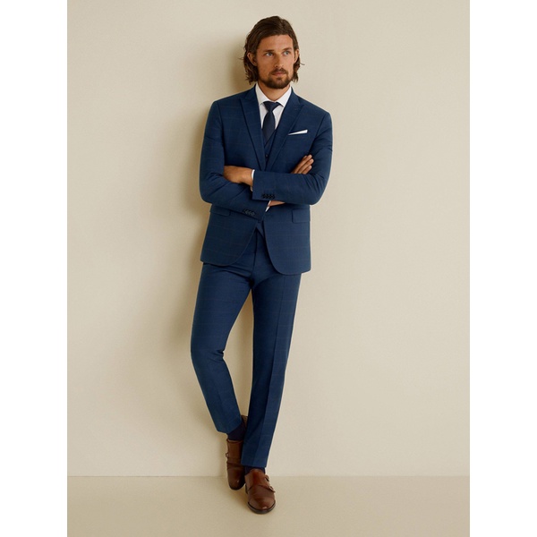 Áo Vest Blazers Nam Mango Slim fit checked blazer - SIZE XL - 54