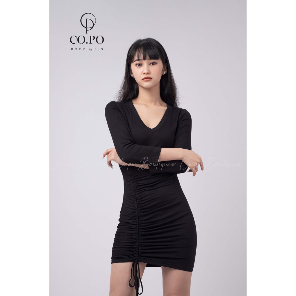 [ĐẦM FLASHSALE 30%]- ĐẦM THIẾT KẾ - ĐẦM THUN BODY - ĐẦM RÚT DÂY - ĐẦM TAY NGẮN JESSI MINI DRESS | BigBuy360 - bigbuy360.vn