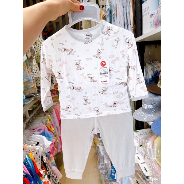 Bộ quần áo dài tay cho bé  size 6-9M -> 3-4Y