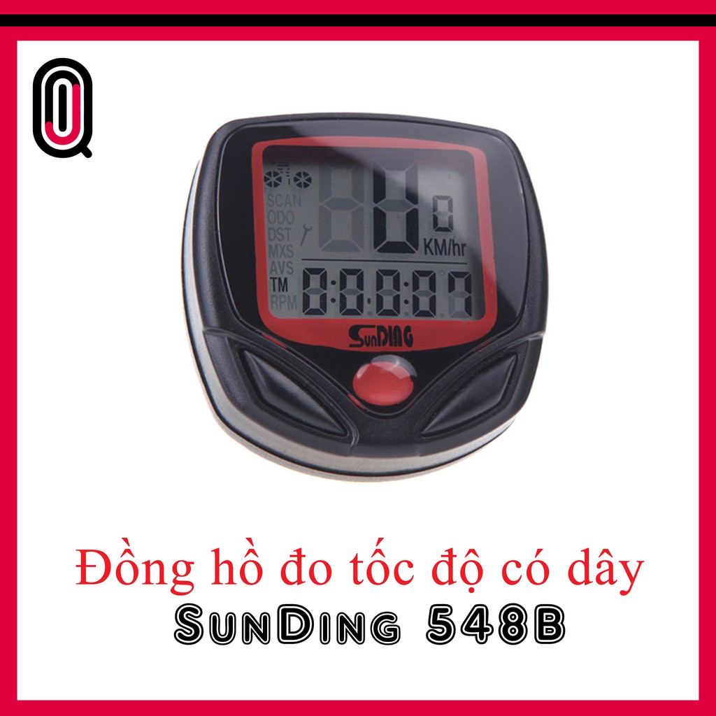 Đồng hồ đo tốc độ xe đạp có dây SD548B