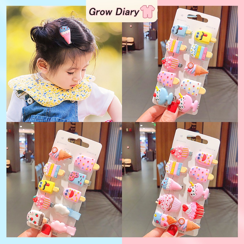 Kẹp Tóc Hình Que Kem Hoạt Hình Cho Bé