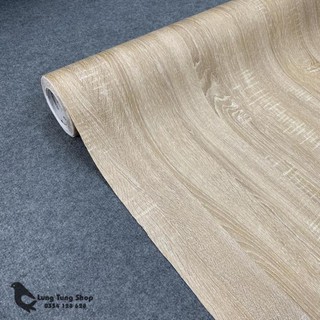 Decal vân gỗ màu nâu xám - Giấy dán tường bàn tủ có sẵn keo ( Gỗ G6 )