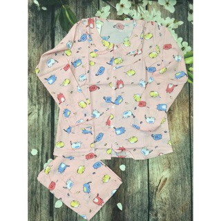 Bộ lanh lụa dài tay cho mẹ sau sinh