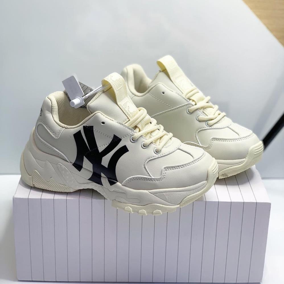 Giày Độn Đế MLB ny chữ đen Hot trend nam nữ thể thao sneaker tăng chiều cao đế cao 5 phân