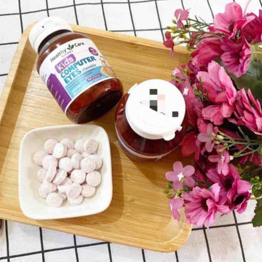 Viên Nhai Bổ Mắt Cho Bé Healthy Care Kids Computer Eyes Hộp 60 viên- Viên Uống Bảo vệ Mắt Cho bé Từ 2 Tuổi