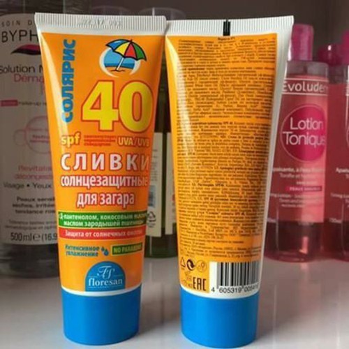 Kem chống nắng chống thấm nước bảo vệ da Floresan Spf40 Nga 75ml