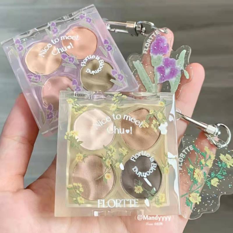 Bảng Phấn Mắt FLORTTE 4 Màu Sắc Kết Hợp Thời Trang