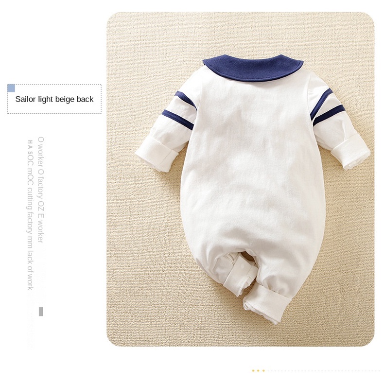 Bộ Áo Liền Quần Vải Cotton Tay Dài In Hình Hổ Hoạt Hình Dành Cho Bé Trai 0-18 Tháng Tuổi