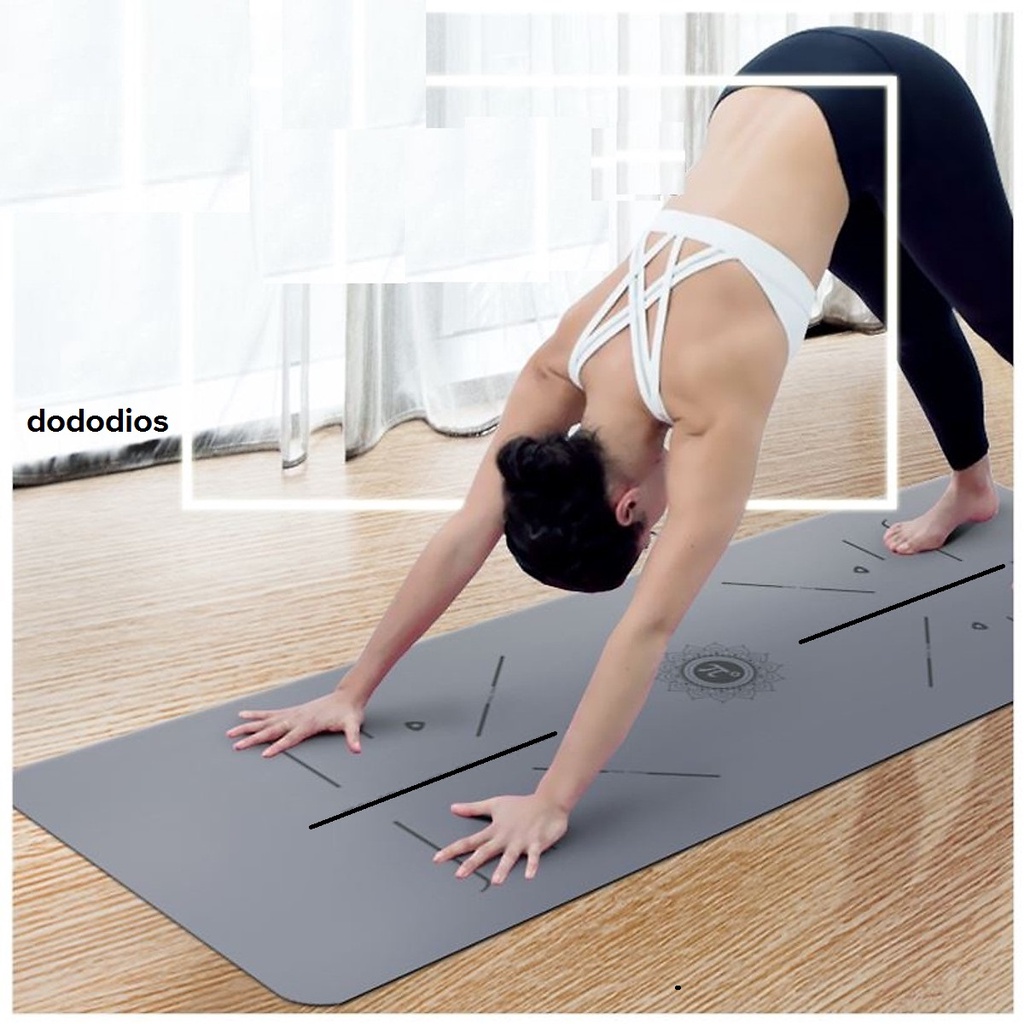 thảm tập yoga DoDoDios cho Yogini chất liệu PU cao cấp chống trơn trượt tặng kèm túi đựng và dây chuyên dụng