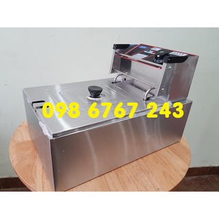 Bếp chiên nhúng chạy điện 220v, chiên cá viên, tôm viên, bò viên, xúc xích,...vv