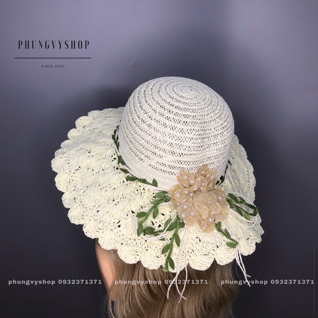 -Mũ cặp cói đi biển