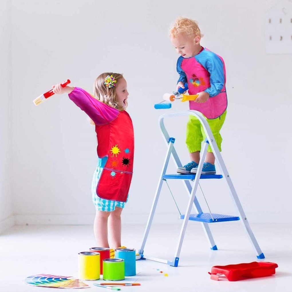 [CHOO] Children Long Sleeve Waterproof Apron Kid Art Craft Painting Cook Feeding Smock