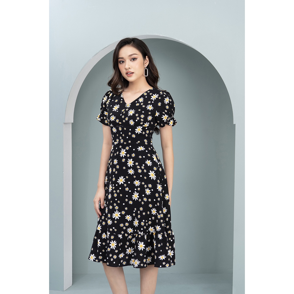 Váy Hoa Vintage Thiết Kế Nữ Dáng Xòe LUPERI LFV3198 Cho Bạn Nữ Đi Chơi Đi Dạo Phố