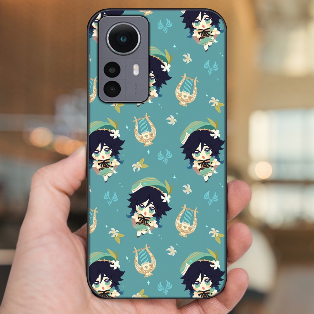 Ốp lưng Xiaomi 12 viền đen in hình Venti Genshin Impact