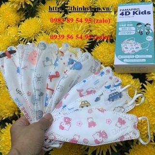 hộp 10 khẩu trang KF94 trẻ em - khẩu trang cá trẻ em dưới 10t