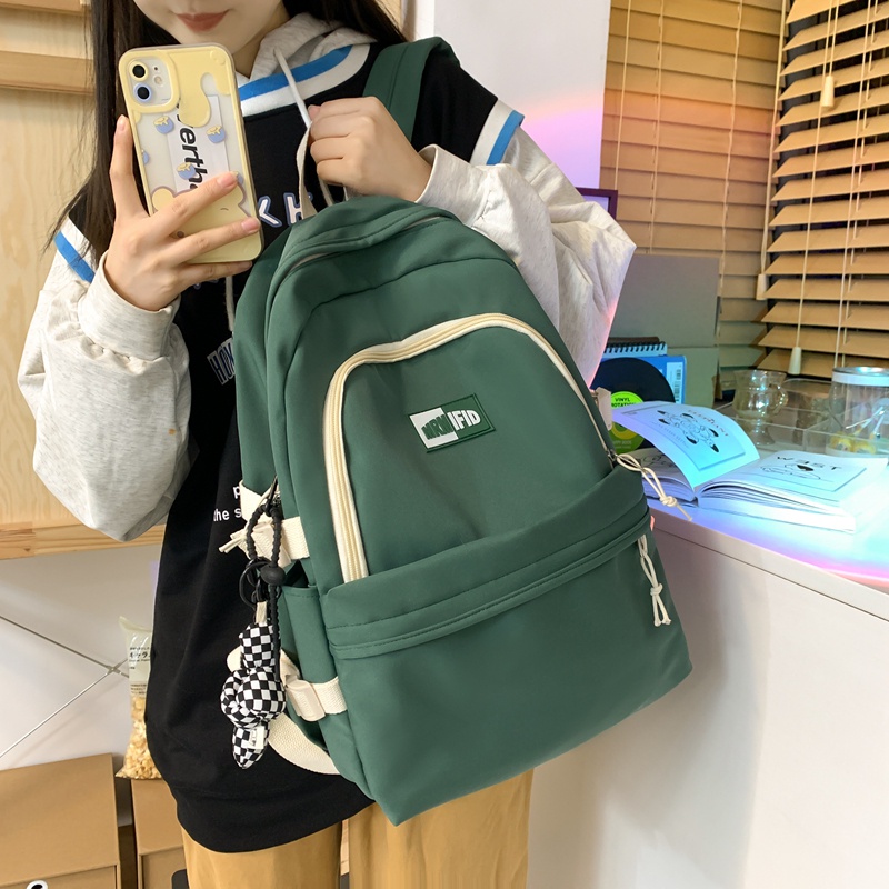 Balo đi học Prettyzys sức chứa lớn đựng laptop cỡ 14inch phong cách Hàn Quốc cho nữ sinh