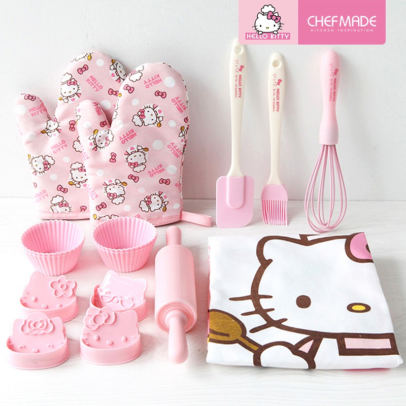 Bộ dụng cụ làm bánh CHEFMADE KT7071 in hình Hello Kitty cho trẻ em DIY