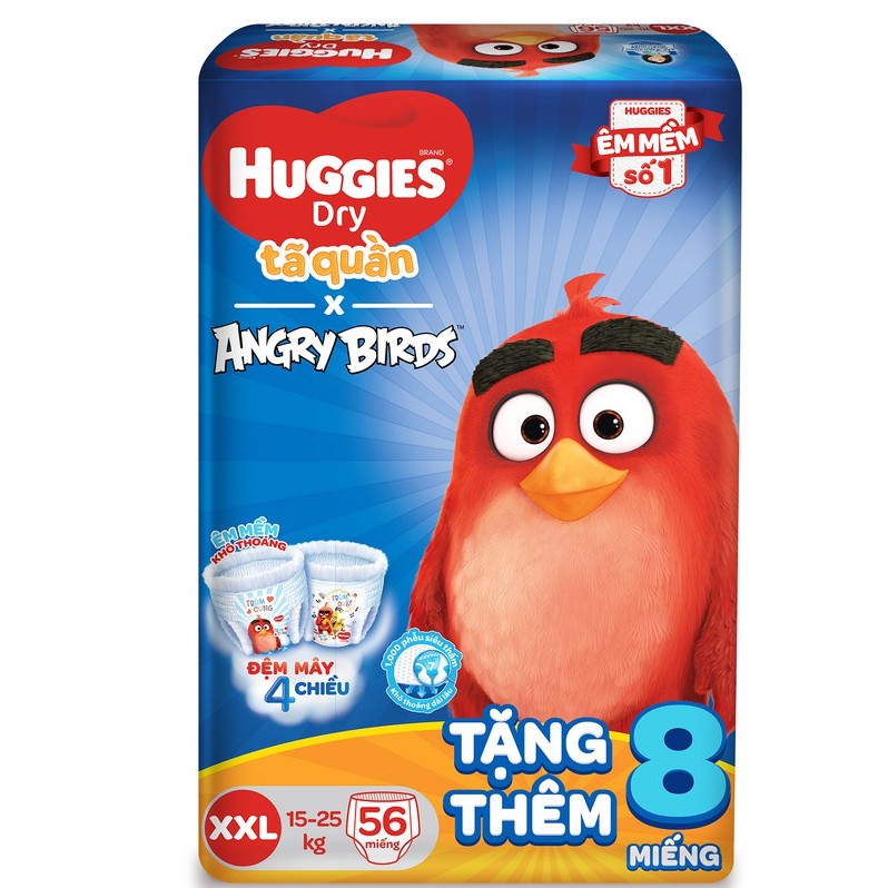 Tã Quần Huggies Phiên Bản AngryBird Limited L68/M74/XL62/XXL56