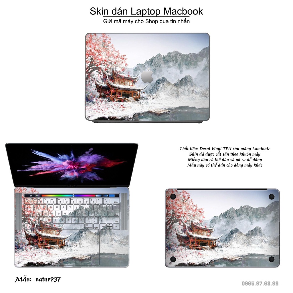 Skin dán Macbook mẫu thiên nhiên (đã cắt sẵn, inbox mã máy cho shop)