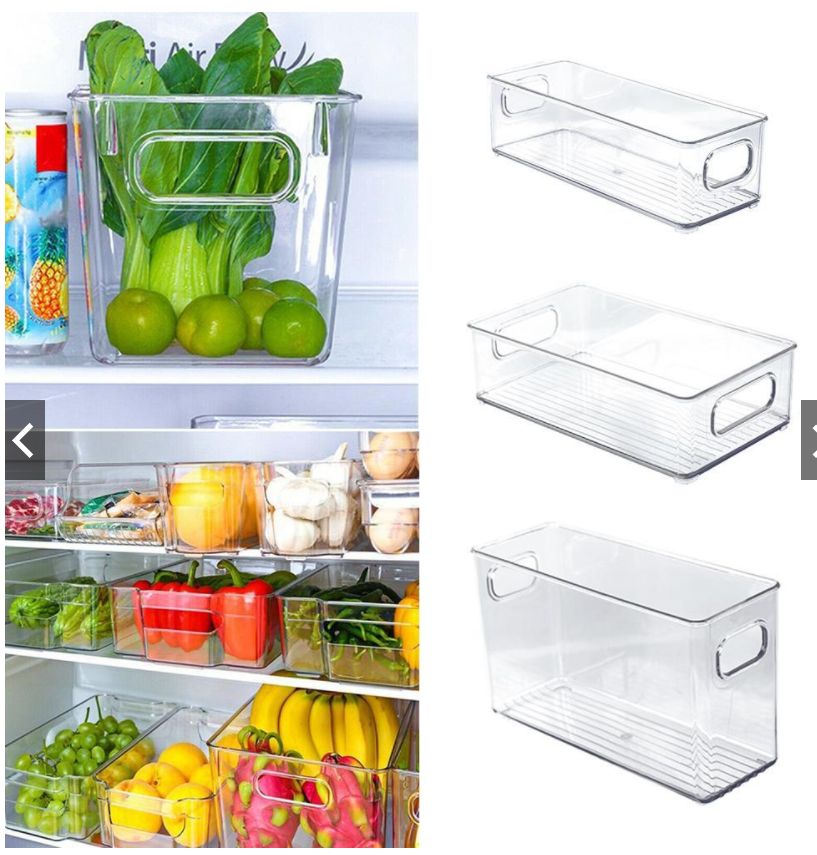 Hộp nhựa trong suốt đựng bảo quản thực phẩm tươi ngon có tay cầm tiện dụng