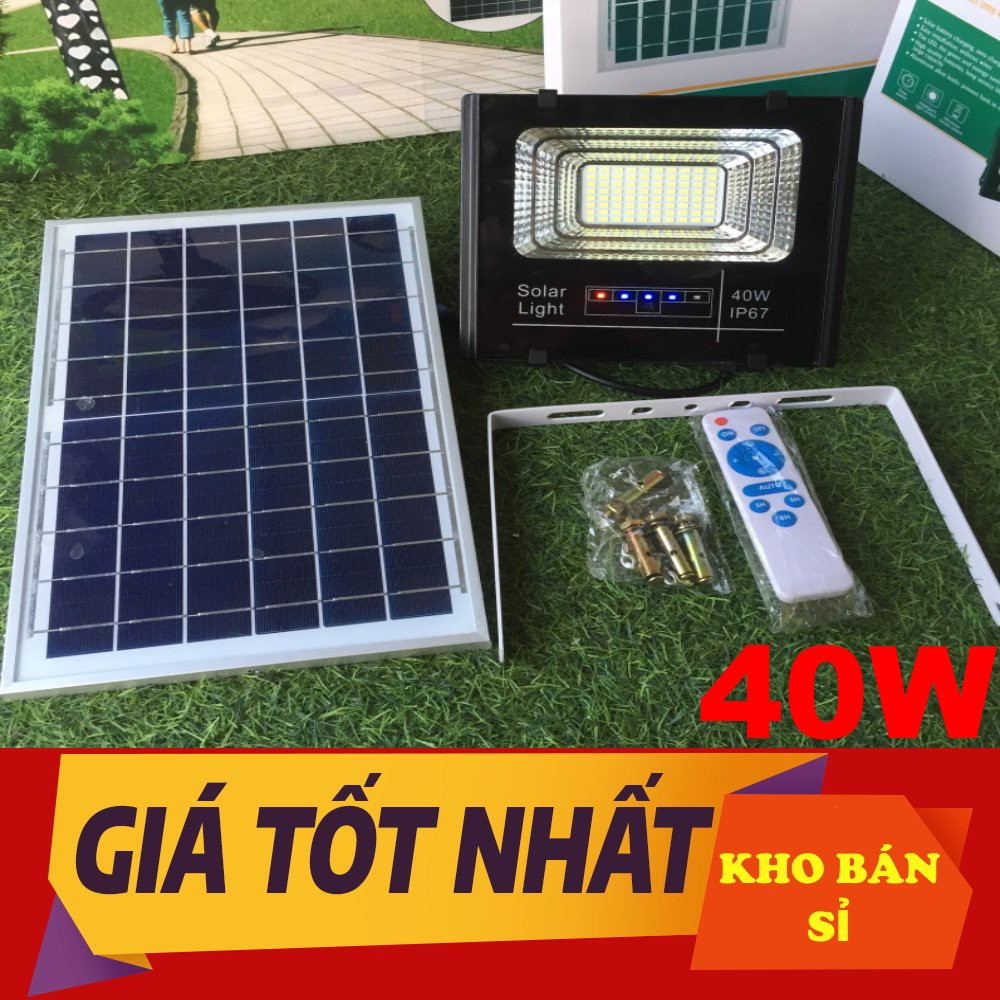 Đèn năng lượng mặt trời 300w, 200w, 100w,60w,40w vỏ nhôm chống nước, bảo hành 24 tháng