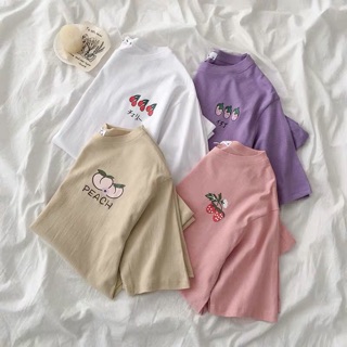 Áo thun form rộng hoa quả Quảng Châu size M-2XL