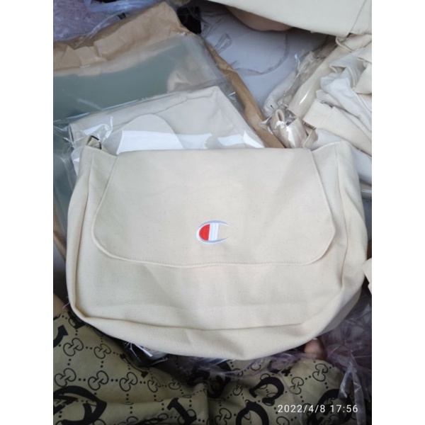 Túi đeo chéo đi làm, đi học đẹp, giá rẻ, vải canvas - LOGO 2