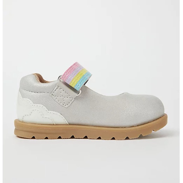 Giày búp bê ghi cầu vồng cho bé gái George UK
