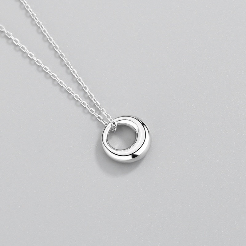 Dây chuyền bạc nữ TLEE mẫu mặt tròn dáng giọt nước TleeJewelry D0190