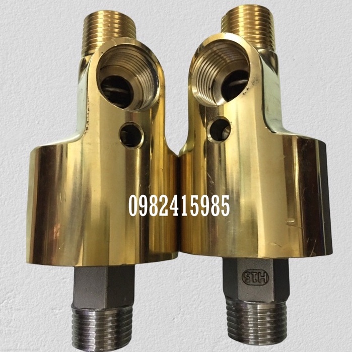 KHỚP QUAY KHÍ NÉN ,NƯỚC HS-15 (DN15~ren 21mm) 3 cổng